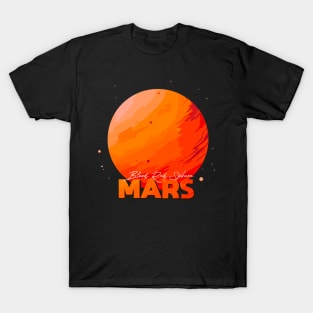 Mars Planet Logo, Space Cosmos Solar System Art T-Shirt